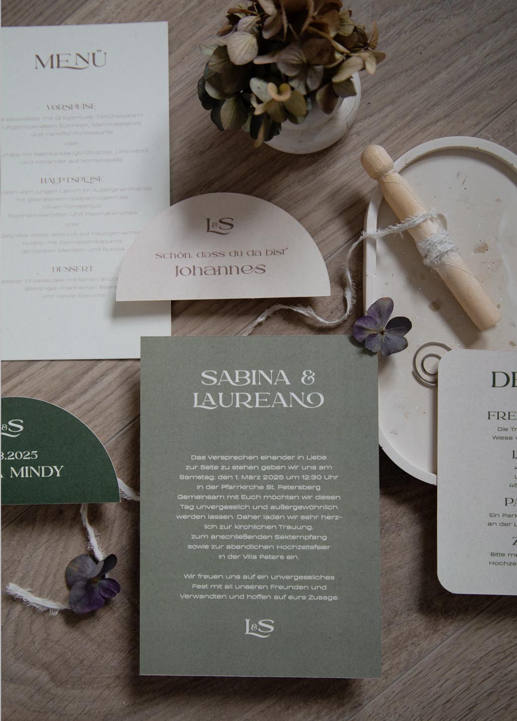 romantische Hochzeitspapeterie